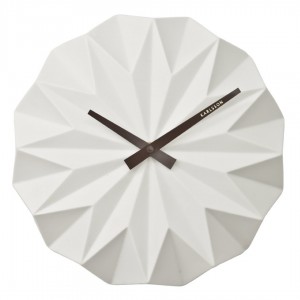 Karlsson Origami_white keramiek klok Trendhopper (Large)